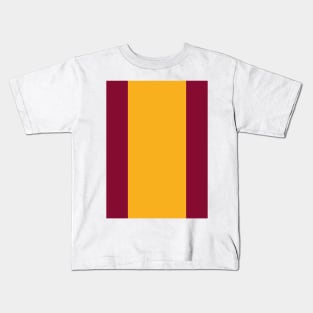 Motherwell Retro Claret Amber Stripe Home 1982 - 84 Kids T-Shirt